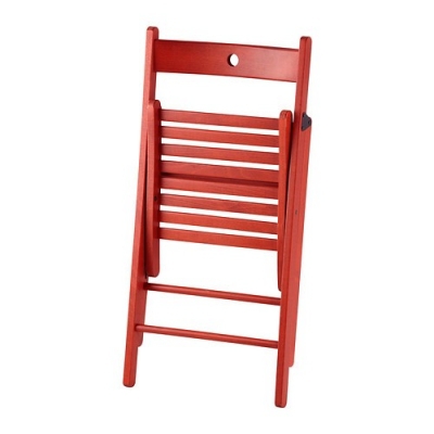  صندلی ایکیا ikea terje چوبی تاشو و کمجا کد کالا : 402.256.77 رنگ قرمز ابعاد : عرض نشیمن صندلی : 38 سانتیمتر عمق نش 