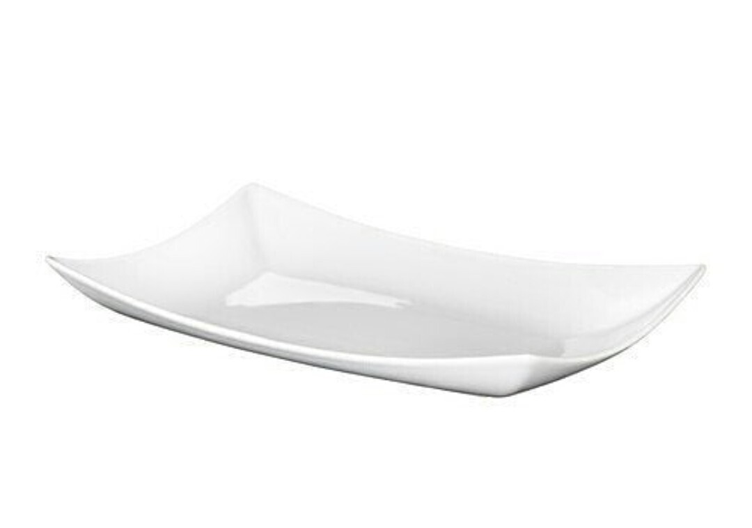  ظرف سرو مستطیل بشقاب دیس ایکیا سفید مدلMINDIG ابعاد 17×25 سانتیمتر رنگ سفید قابل شستشو در ماشین ظرفشویی قابل استفاد 